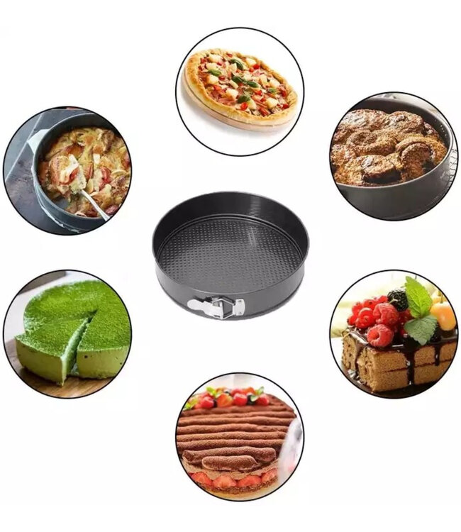 A LA CUISINE NONSTICK SPRINGFORM ROUND PAN BLACK 7.8"