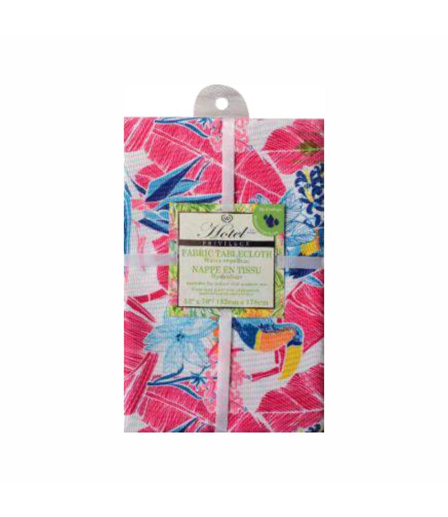 HOTEL PARROT COLLECTION TABLECLOTH FUSHIA