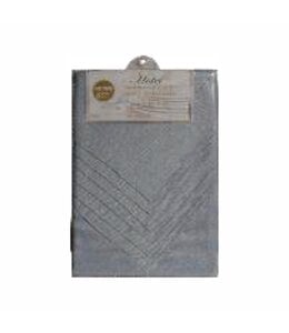 7Pc TABLECLOTH SET SILVER  60X84"