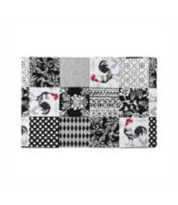 ROOSTER PLACEMAT RED/BLACK