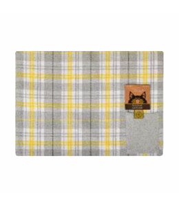 CAT PLACEMAT YELLOW 18"X13"