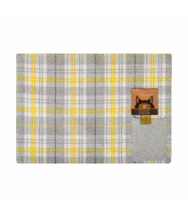 CAT PLACEMAT YELLOW 18"X13"