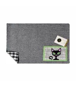 KITTY PLACEMAT GREY 19"X13"