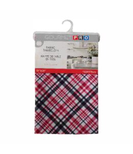 PLAID COLLECTION FABRIC TABLECLOTH RED
