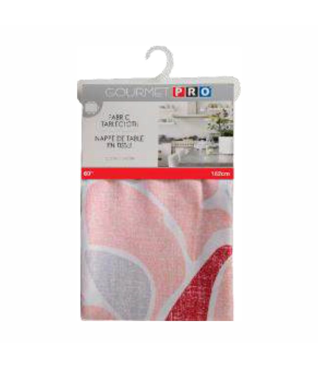 GOURMET PRO ABSTRACT COLLECTION FABRIC TABLECLOTH RED