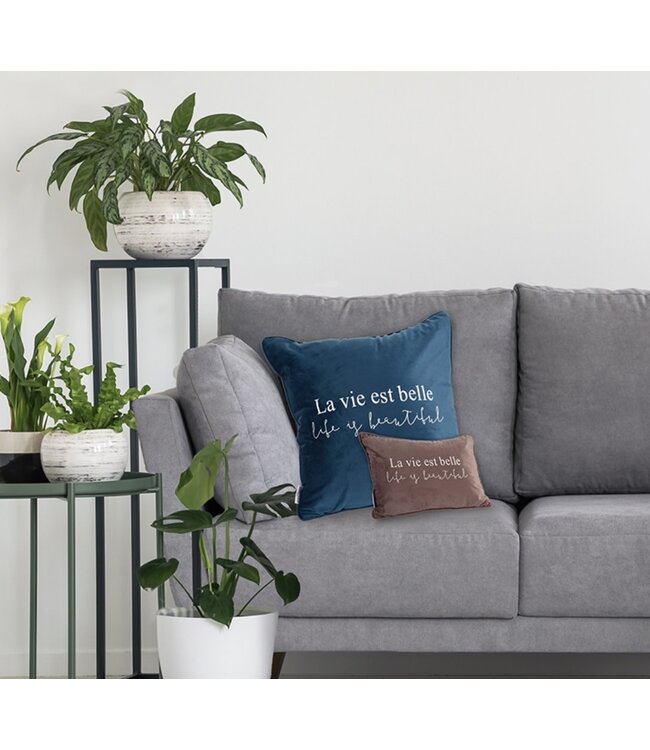 LAUREN TAYLOR LIFE IS BEAUTIFUL VELVET CUSHION