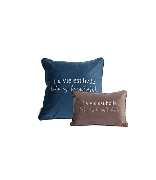 LAUREN TAYLOR LIFE IS BEAUTIFUL VELVET CUSHION