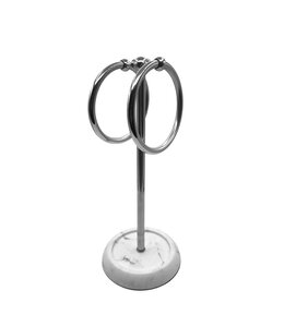 TREMBLANT GUEST TOWEL HOLDER WHITE/CHROME
