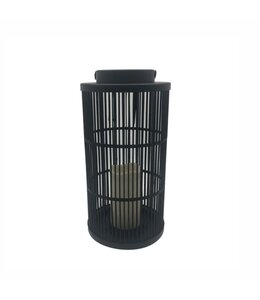 LAUREN TAYLOR CAGE SOLAR LANTERN BLACK 7" x 14"