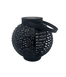 LAUREN TAYLOR MOSAIC SOLAR LANTERN BLACK 8"