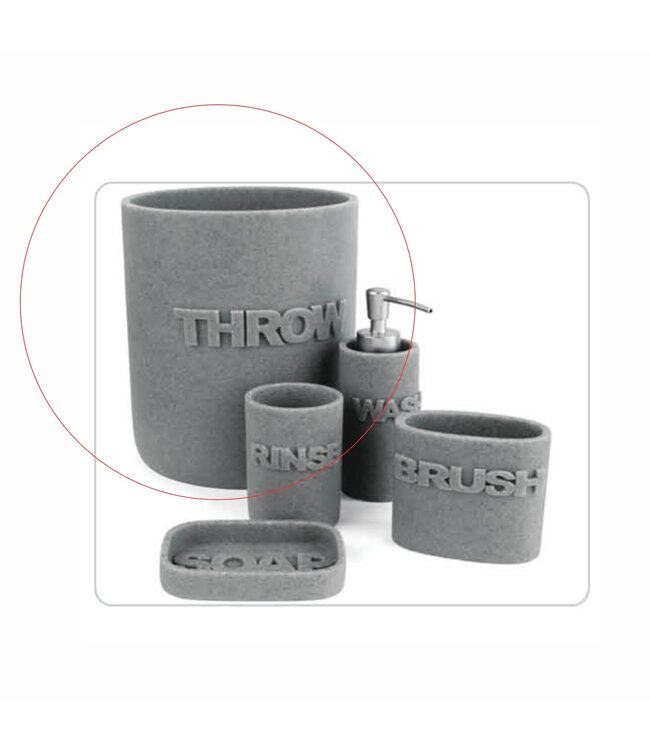 WASH WASTE BASKET GREY