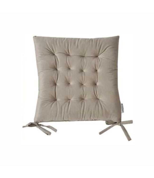 LAUREN TAYLOR VELVET TUFTED CHAIR PAD 16X16"