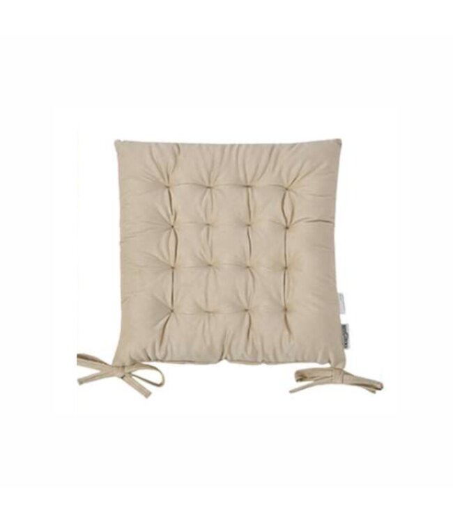 LAUREN TAYLOR VELVET TUFTED CHAIR PAD 16X16"