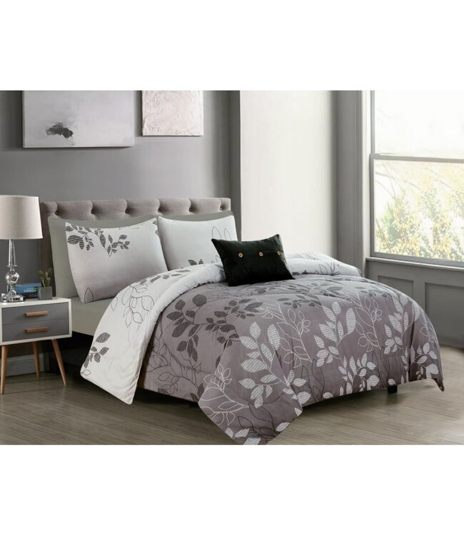 CALISTA COMFORTER SET GREY