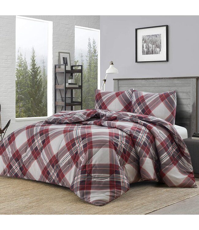 BETHANY COMFORTER SET RED 2pc TWIN