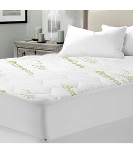 W HOME BAMBOO MATTRESS PAD WHITE/GREEN (MP6)