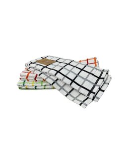 TERRY 2PK CHECK KITCHEN TOWEL AST 15X26" (MP48)