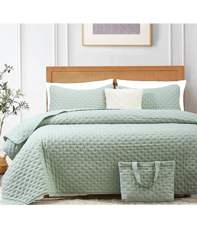 LAUREN TAYLOR LUNA 4pc QUILT SET AST