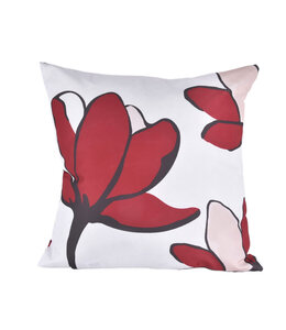 LILY OUTDOOR CUSHION PRINTED RED 17x17"