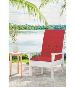 LILY OUTDOOR HIGH BACK CHAIR PAD SOLID RED 42x17"