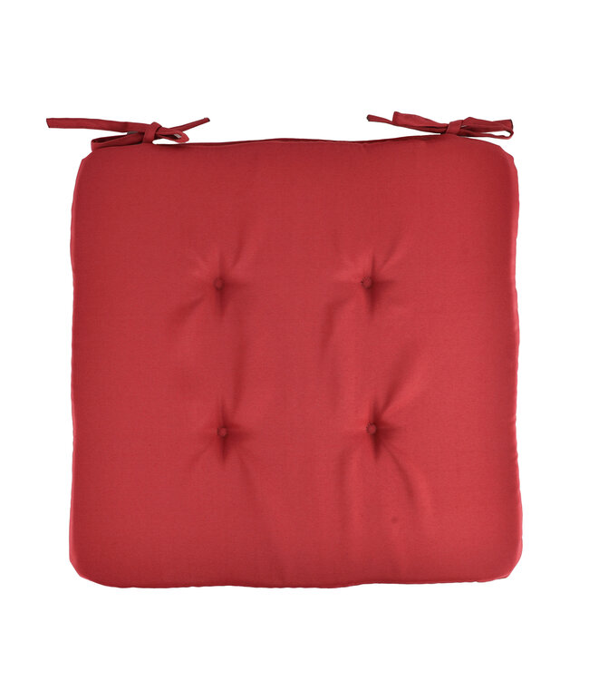 LILY OUTDOOR 2pk CHAIR PAD SOLID RED 17x17"
