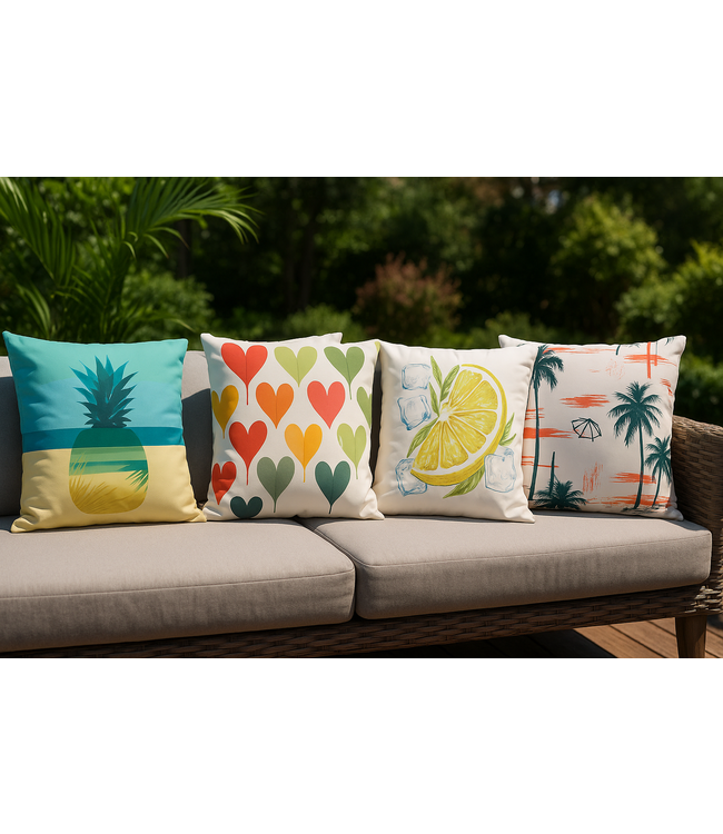 TIKI OUTDOOR CUSHION ASSORTED 17x17"