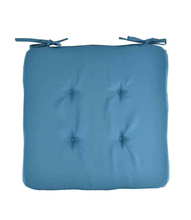 PINEAPPLE OUTDOOR 2pk CHAIR PAD SOLID BLUE 17x17"