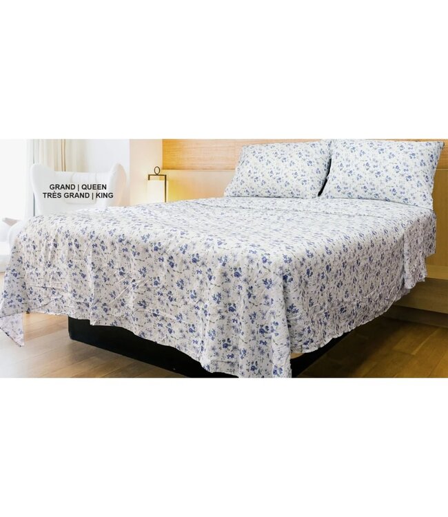 LAUREN TAYLOR AINSLEY MICROFIBRE SHEET SET GREY