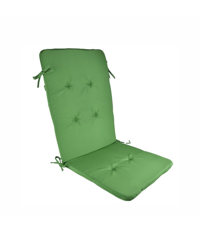 LIME OUTDOOR HIGH BACK CHAIR PAD SOLID GREEN 42x17"