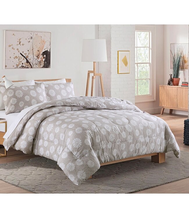 LAUREN TAYLOR DAISY 2PCS COMFORTER SET LINEN TWIN