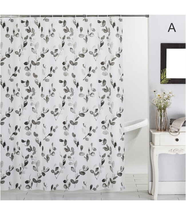 PRINTED PEVA SHOWER CURTAIN AST 70X72" (MP24)