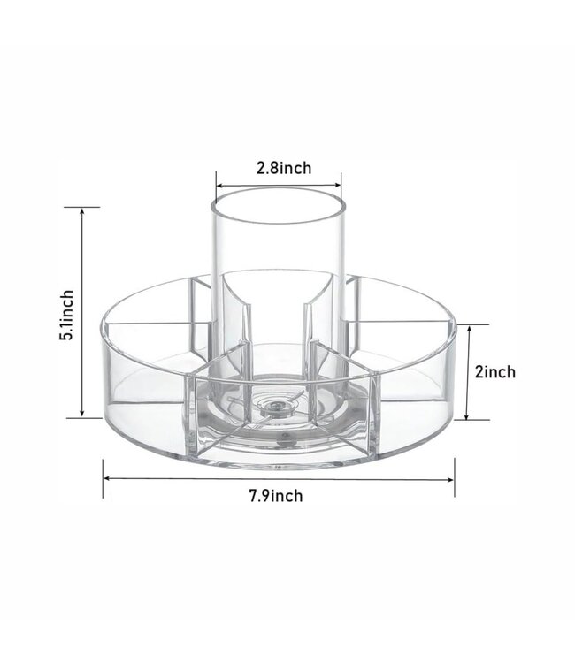 ACRYLIC BEAUTY SPINNER ORGANIZER SET