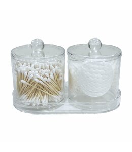 ACRYLIC COTTON SWAB & PAD ORGANIZER SET