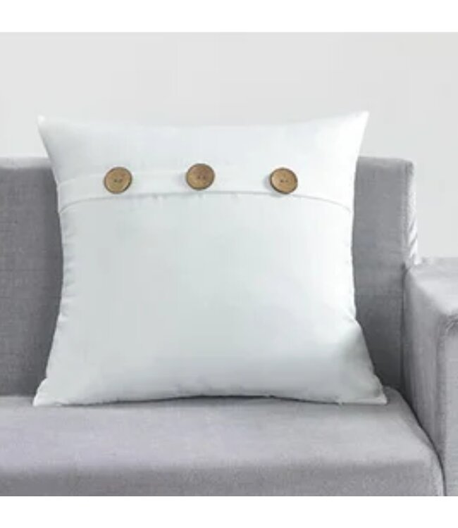 LAUREN TAYLOR JACOB CUSHION w/BUTTONS ASSORTED 18x18"