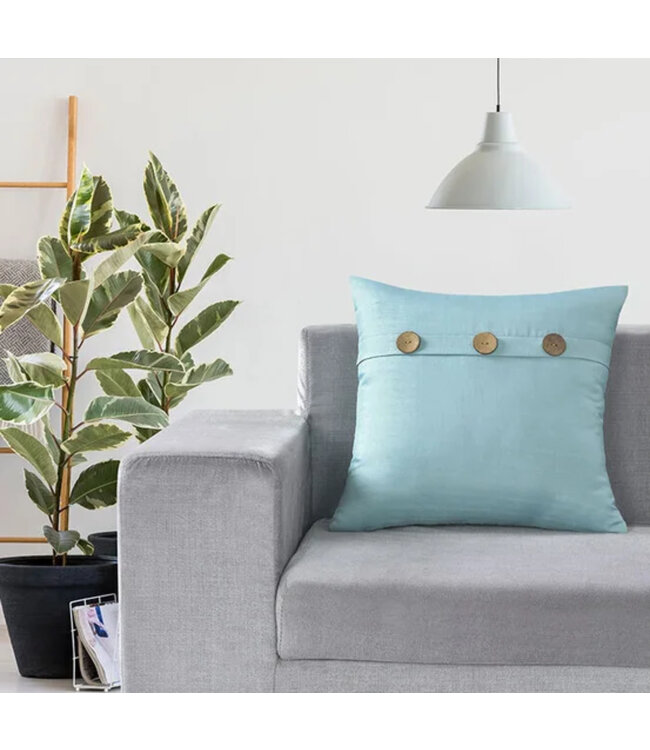 LAUREN TAYLOR JACOB CUSHION w/BUTTONS ASSORTED 18x18"