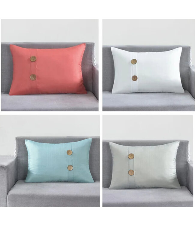 LAUREN TAYLOR JACOB LUMBAR CUSHION w/BUTTONS ASSORTED 13x19"