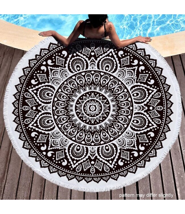 SOL DE MARE ROUND COTTON BEACH TOWEL AST 59" RD