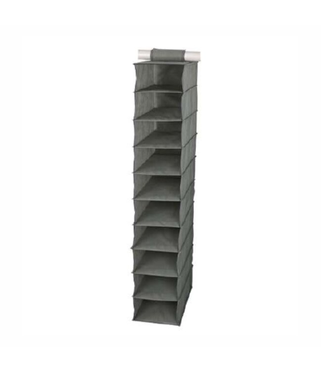 10 SHELF HANGING ORGANIZER GREY 12x10x53.5"