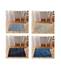 MICROFIBRE BATH MAT w/LATEX ANTI-SLIP BACKING AST 20"X30"