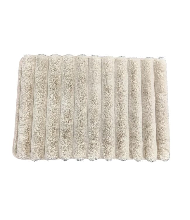 ULTRA SOFT FAUX FUR BATH MAT AST (BROWN or TAUPE or GREY) 20"X30"