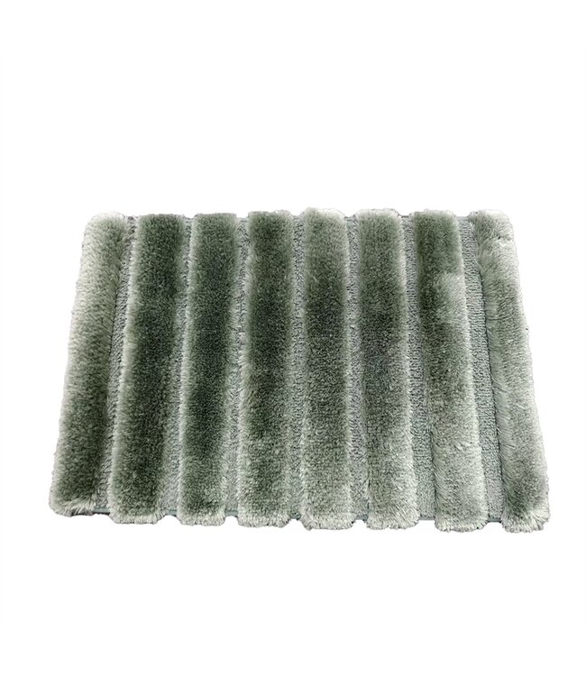 LUXURY MICROFIBRE BATH MAT AST (BLACK or GREEN or GREY) 20"X30"