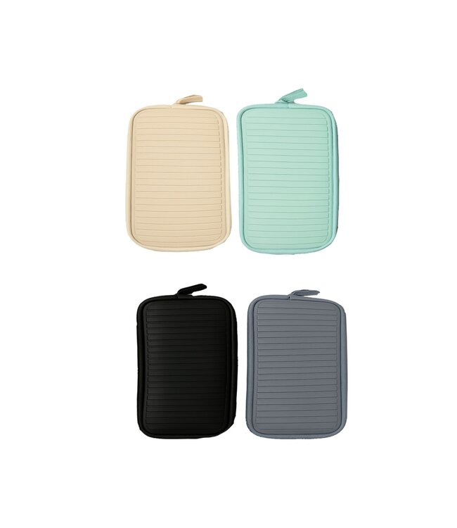 SILICONE POT HOLDER AST (BLACK or TAUPE or SAGE or GREY) 7X9"