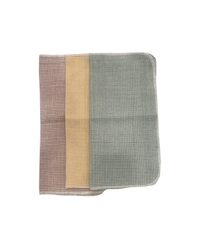 WAFFLE KITCHEN TOWEL 18X28" AST (Brown OR Green OR Yellow)