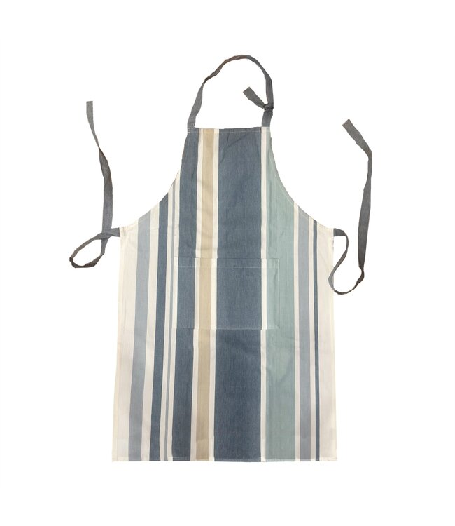 DENIM STRIPE ADJUSTABLE APRON BLUE 24X36"