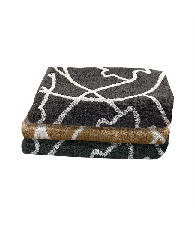 LIDIA JACQUARD TOWELS AST (grey OR green OR beige)