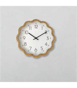 LAUREN TAYLOR ROUND WAVY FRAME WALL CLOCK GOLD 12"