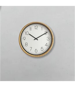 LAUREN TAYLOR ROUND WALL CLOCK GOLD 12"
