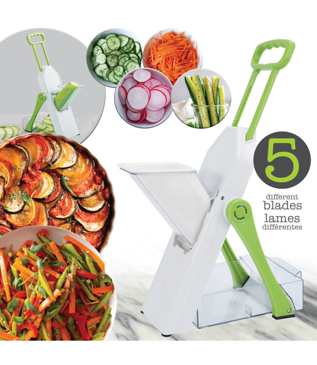 SAFE-SLICER MANDOLIN CHOPPER w/5 BLADES