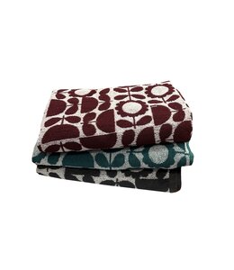 CAMELIA JACQUARD TOWELS AST (GRN or GRY or BURG)