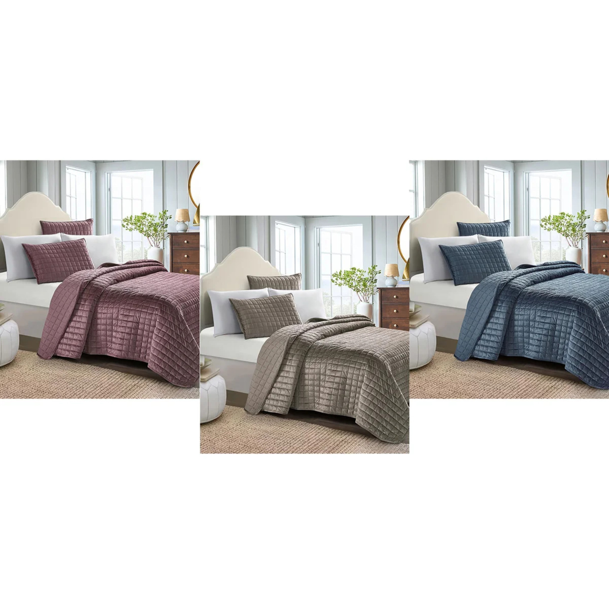 Victoria Velvet 3Pc Quilt Set AST - Sale
